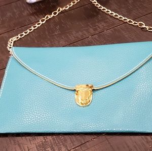 Convertible Turquoise Clutch